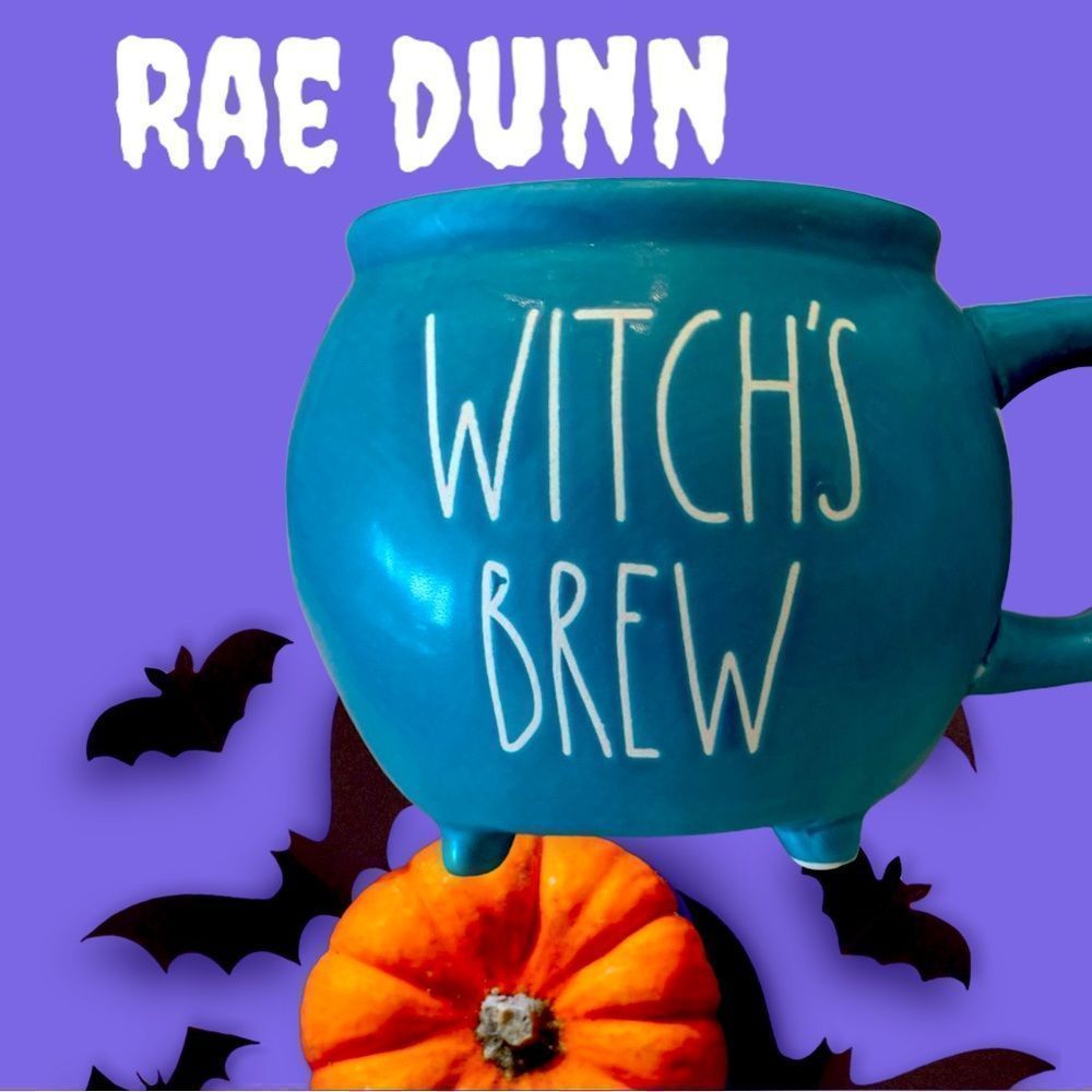 Rae Dunn mug, witchy and napkins